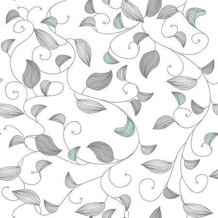 Illustration of grey leaves abstract background for 3d living room bedroom TV 3D wallpaper home decoration mural wallpaperの写真素材
