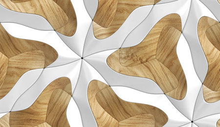 3D seamless grey and wooden abstract illustration background for 3d living room bedroom TV 3D wallpaper home decoration mural wallpaperの写真素材