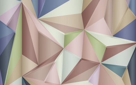 3D multi colour triangular geometric abstract background for 3d living room bedroom TV 3D wallpaper home decoration mural wallpaperの写真素材