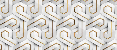 3D seamless golden and grey abstract illustration background for 3d living room bedroom TV 3D wallpaper home decoration mural wallpaperの写真素材