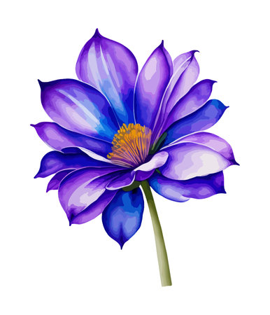 Purple flower on a white background. Vector illustration for your designのイラスト素材
