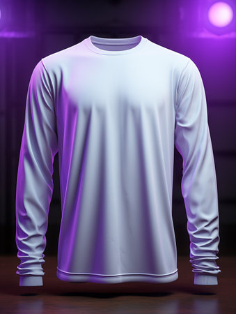 Blank white t-shirt on a mannequin. 3D renderingの素材