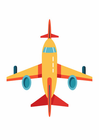 Airplane icon. Plane vehicle transport and travel theme. Isolated design. Vector illustrationのイラスト素材
