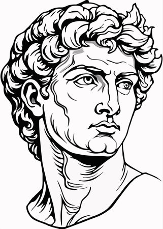 Statue of George Washington on a white background. Vector illustration ready for vinyl cutting.のイラスト素材