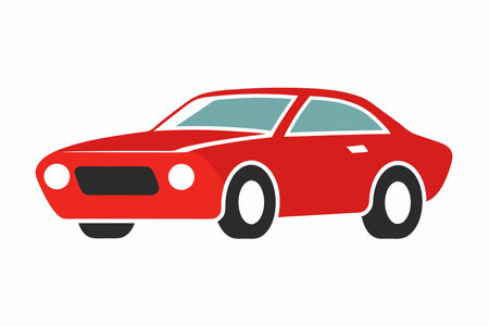 Car icon on white background. Flat style. Vector illustration. Eps 10.のイラスト素材