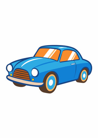 Vintage car icon. Retro and classic theme. Isolated design. Vector illustrationのイラスト素材