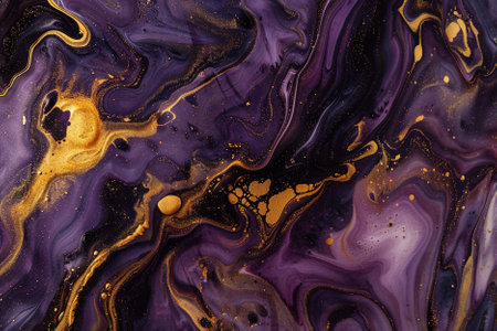 Marble abstract acrylic background. Marbling artwork texture. Agate ripple pattern. Gold powder.の素材