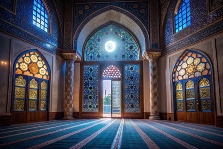 Interior view of the mosque in Samarkand, Uzbekistanの素材