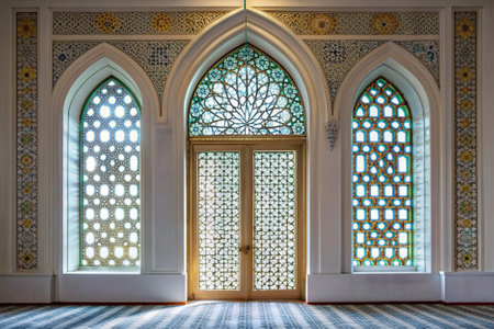 Interior view of Sheikh Zayed Grand Mosque in Abu Dhabi, United Arab Emiratesの素材