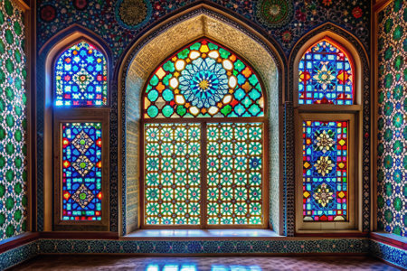 The interior of Sheikh Zayed Grand Mosque in Abu Dhabi, United Arab Emiratesの素材