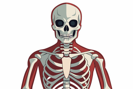 Human skeleton anatomy. Vector illustration. Isolated on white background.