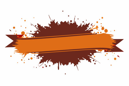 grunge banner with paint splashes isolated icon vector illustration designのイラスト素材
