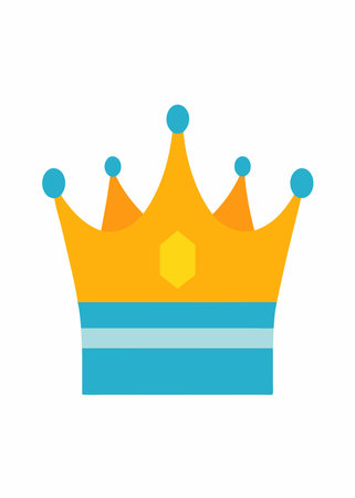 Crown icon design, Royal luxury jewelry kingdom insignia emperor authority and coronation theme Vector illustrationのイラスト素材