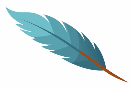 Feather icon. Flat illustration of feather vector icon for web designのイラスト素材