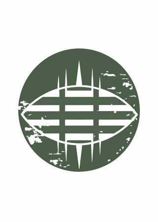 American football logo template vector icon illustration design. American football symbol.のイラスト素材