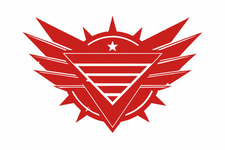 American star shield logo design vector illustration. United states of america symbol.