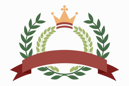 Laurel wreath, crown and laurel wreathsのイラスト素材