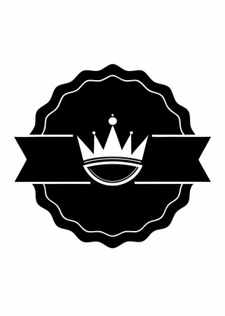 Crown icon. Black simple illustration of crown vector icon for webのイラスト素材