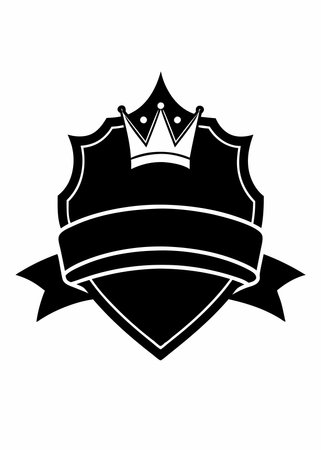 Crown emblem icon. Simple illustration of crown emblem vector icon for webのイラスト素材