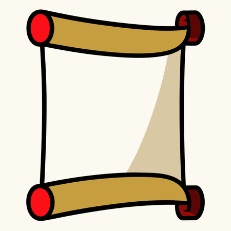 Illustration of an old scroll isolated on a white background - vectorのイラスト素材