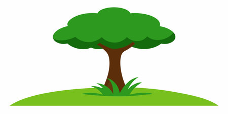 tree on a white background, vector illustration, eps10.のイラスト素材