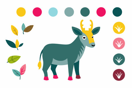 Educational game for children. Find the right shadow. Vector illustration.のイラスト素材