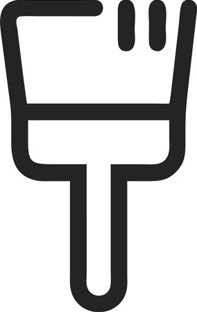 Paint brush icon isolated on white background. Vector Illustration.のイラスト素材