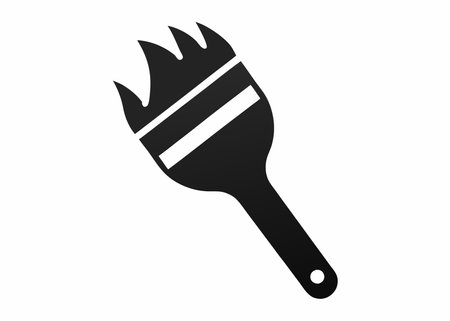 Paint brush icon. Flat illustration of paint brush vector icon for web designのイラスト素材