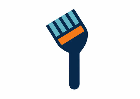 paint brush icon over white background. colorful design. vector illustrationのイラスト素材