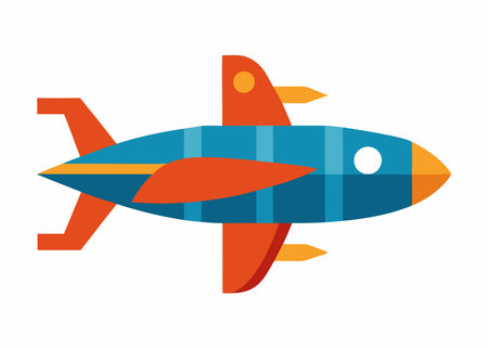 airplane icon over white background. colorful design.  vector illustrationのイラスト素材