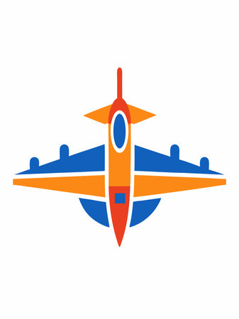 airplane icon over white background. colorful design.  vector illustrationのイラスト素材