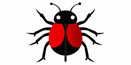 beetle insect icon on white background. flat style. vector illustration
