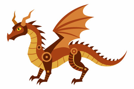 Dragon isolated on a white background. Vector illustration. Eps 10.のイラスト素材