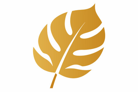 tropical leafs plant icon vector illustration design graphic flat style shadowのイラスト素材