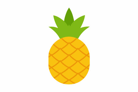 pineapple fruit icon over white background. colorful design. vector illustrationのイラスト素材