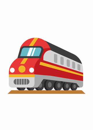 Train icon. Railway transport vehicle and transportation theme. Isolated design. Vector illustrationのイラスト素材