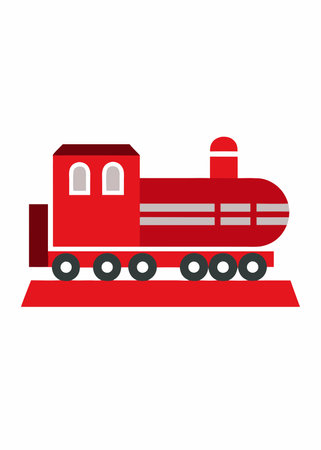 Train icon. Transportation travel trip and tourism theme. Isolated design. Vector illustrationのイラスト素材