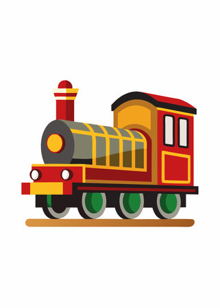 vintage train icon over white background. colorful design. vector illustrationのイラスト素材