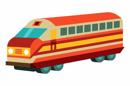 Train icon. Isometric of train vector icon for web design isolated on white backgroundのイラスト素材