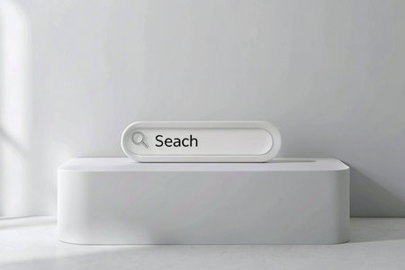 3d minimal concept search bar isolated on white background