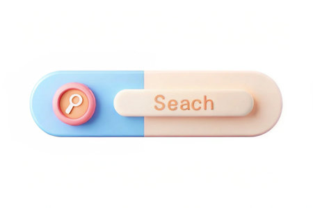 3d minimal concept search bar isolated on white background