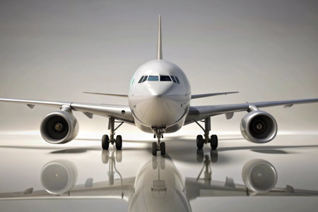 3d airplane isolated on white background