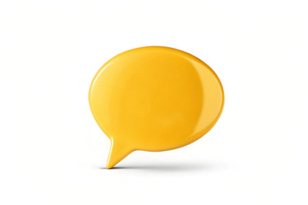 3d speech bubble isolated on white backgroundの写真素材