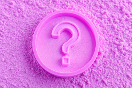 3d Question mark icon in speech bubble isolated on background