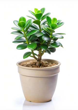 Cute indoor plant isolated on white backgroundの写真素材