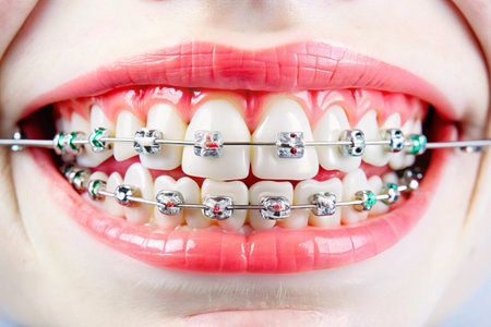 Teeth braces photo isolated on white background