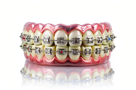 Teeth braces photo isolated on white background