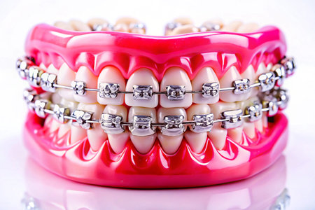 Teeth braces photo isolated on white background
