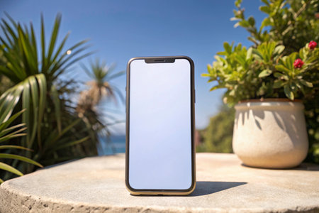 Phone blank display for mockupの写真素材