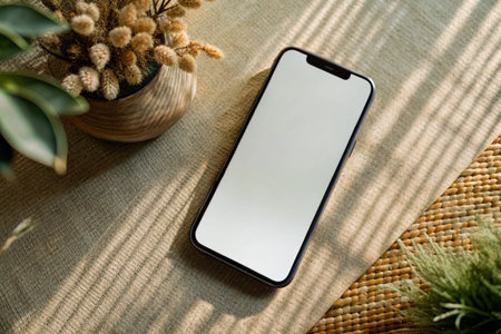 Phone blank display for mockupの写真素材